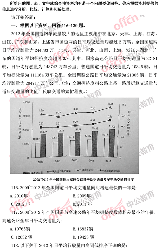 2014年國家公務員考試資料分析 